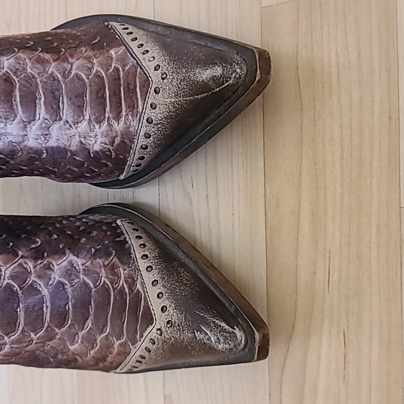 Vintage Steve Madden Leather Cowboy boots Made in Spain Size 7 - Picture 4 of 9
